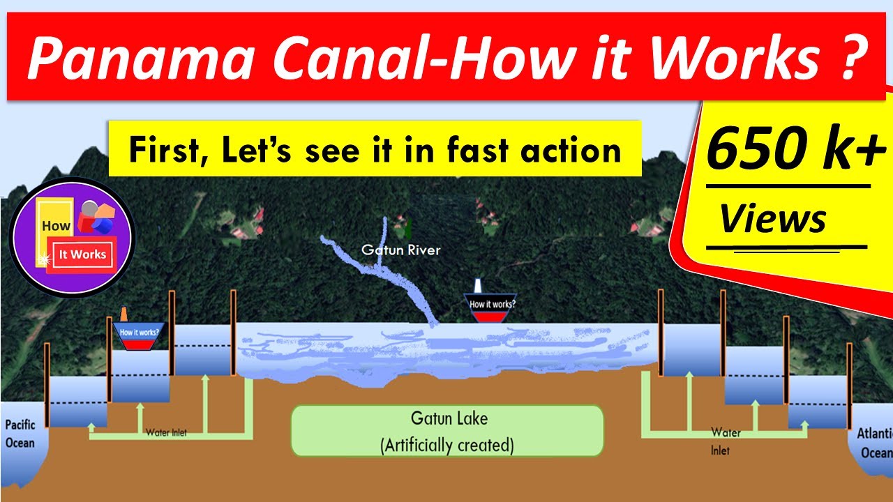where is panama canal located on a map